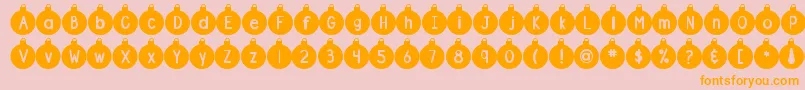 DjbOrnamentalフォントについての詳細 フォントDjbOrnamental – オレンジの文字がピンクの背景にあります。