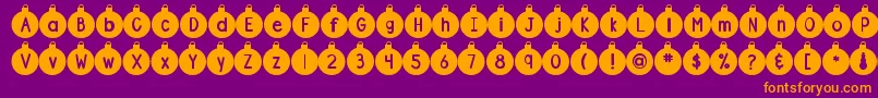 DjbOrnamental Font – Orange Fonts on Purple Background