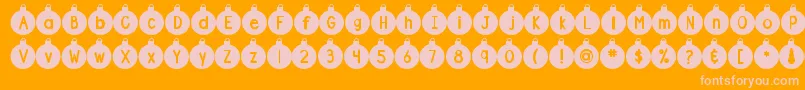 DjbOrnamental Font – Pink Fonts on Orange Background