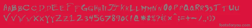 Floydc Font – Gray Fonts on Red Background