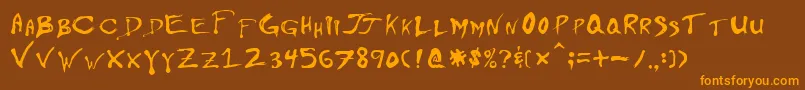 Шрифт Floydc – оранжевые шрифты на коричневом фоне
