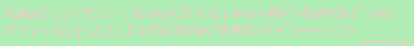 Floydc Font – Pink Fonts on Green Background
