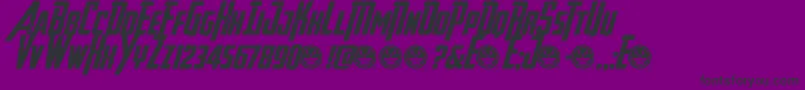 AvengeanceHeroicAvengerBd Font – Black Fonts on Purple Background