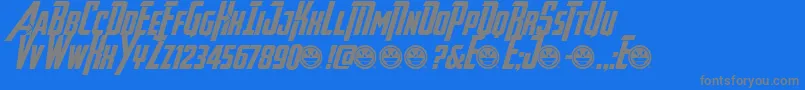 AvengeanceHeroicAvengerBd Font – Gray Fonts on Blue Background
