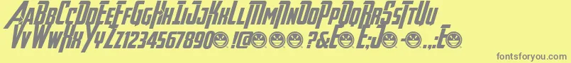 AvengeanceHeroicAvengerBd Font – Gray Fonts on Yellow Background