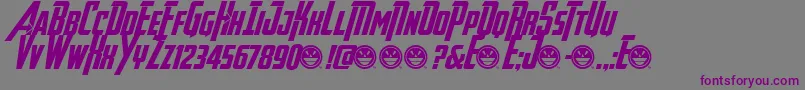Шрифт AvengeanceHeroicAvengerBd – фиолетовые шрифты на сером фоне