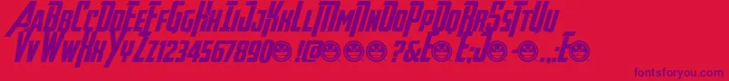 AvengeanceHeroicAvengerBd Font – Purple Fonts on Red Background