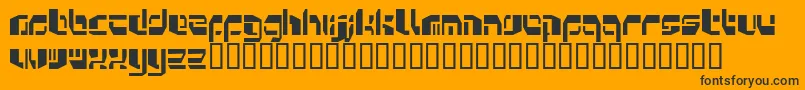 Kosmonau Font – Black Fonts on Orange Background