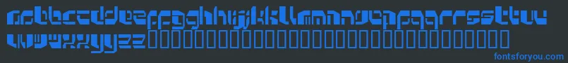 Kosmonau Font – Blue Fonts on Black Background