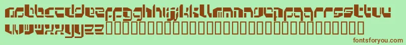Kosmonau Font – Brown Fonts on Green Background