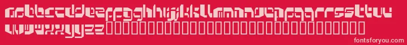 Kosmonau Font – Pink Fonts on Red Background