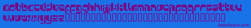 Kosmonau-Schriftart – Violette Schriften auf blauem Hintergrund