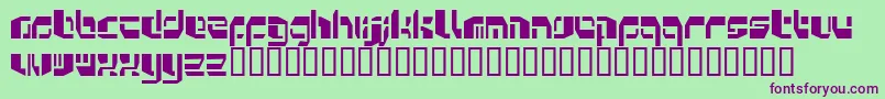 Kosmonau Font – Purple Fonts on Green Background