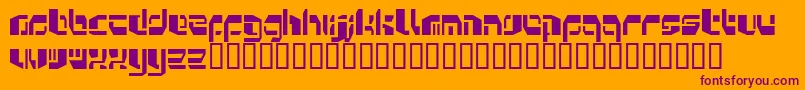 Kosmonau Font – Purple Fonts on Orange Background