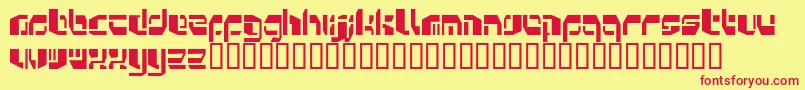 fuente Kosmonau – Fuentes Rojas Sobre Fondo Amarillo