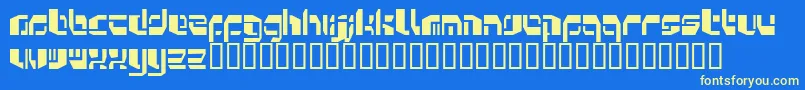 Kosmonau Font – Yellow Fonts on Blue Background