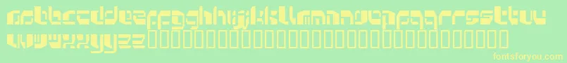 Kosmonau Font – Yellow Fonts on Green Background