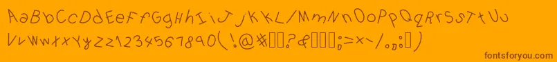 Шрифт Stafona – коричневые шрифты на оранжевом фоне