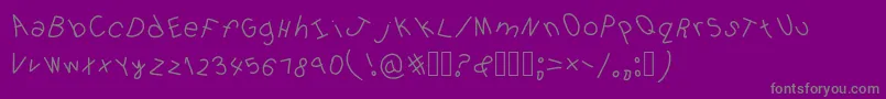 Czcionka Stafona – szare czcionki na fioletowym tle