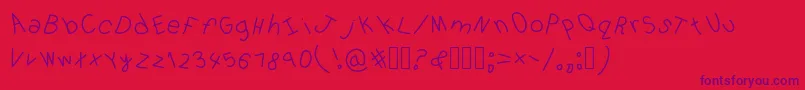 Stafona Font – Purple Fonts on Red Background