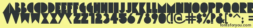 Simcha Font – Black Fonts on Yellow Background