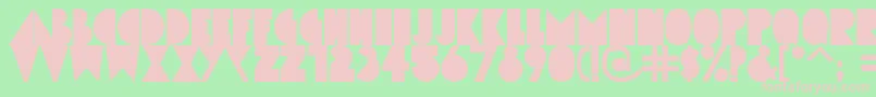 Simcha Font – Pink Fonts on Green Background