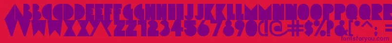 Simcha Font – Purple Fonts on Red Background