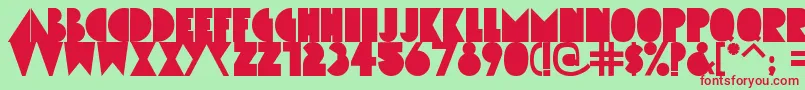 Simcha Font – Red Fonts on Green Background