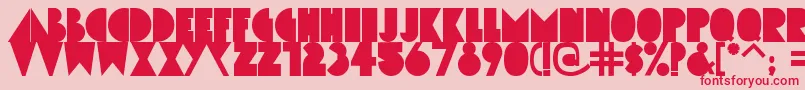 Simcha Font – Red Fonts on Pink Background