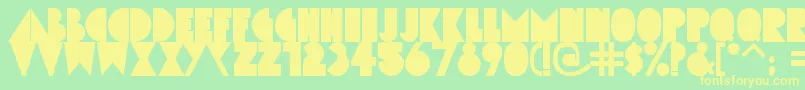Simcha Font – Yellow Fonts on Green Background