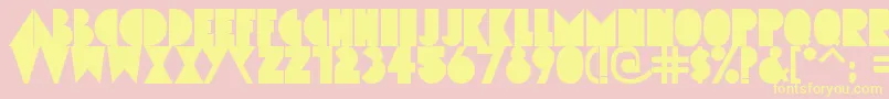 Simcha Font – Yellow Fonts on Pink Background