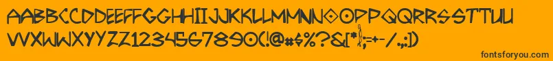 GrrrrrrRegular Font – Black Fonts on Orange Background