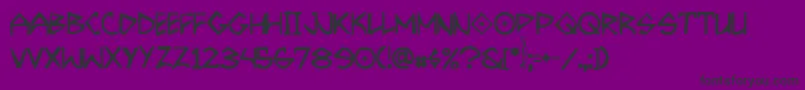 GrrrrrrRegular Font – Black Fonts on Purple Background