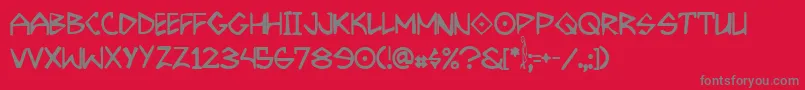 GrrrrrrRegular-Schriftart – Graue Schriften auf rotem Hintergrund