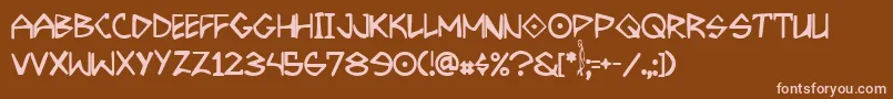 Police GrrrrrrRegular – polices roses sur fond brun