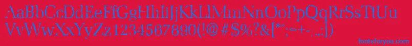 MarseillerandomLightRegular Font – Blue Fonts on Red Background