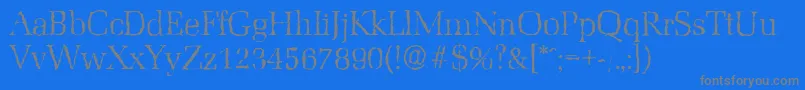 MarseillerandomLightRegular Font – Gray Fonts on Blue Background