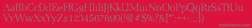 MarseillerandomLightRegular Font – Gray Fonts on Red Background