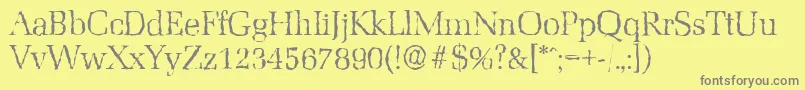 MarseillerandomLightRegular Font – Gray Fonts on Yellow Background