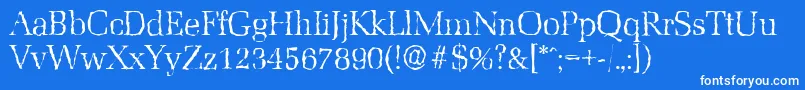 MarseillerandomLightRegular Font – White Fonts on Blue Background