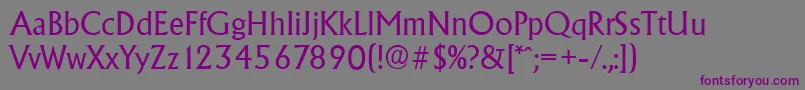 AdelonserialRegular Font – Purple Fonts on Gray Background