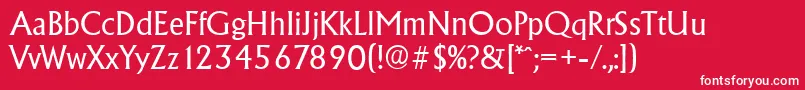 AdelonserialRegular Font – White Fonts on Red Background