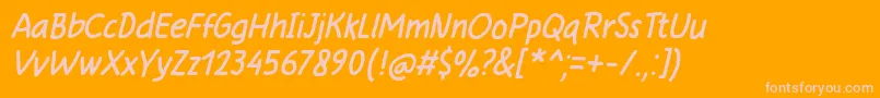 AnysomeItalic Font – Pink Fonts on Orange Background