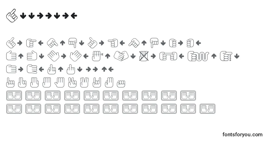 Czcionka Allmyhan – alfabet, cyfry, specjalne znaki