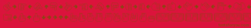Allmyhan Font – Brown Fonts on Red Background