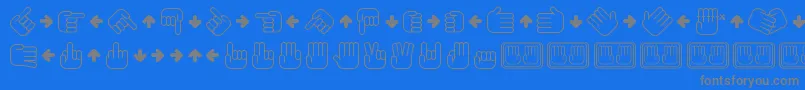 Allmyhan Font – Gray Fonts on Blue Background