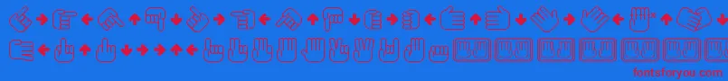 Allmyhan Font – Red Fonts on Blue Background