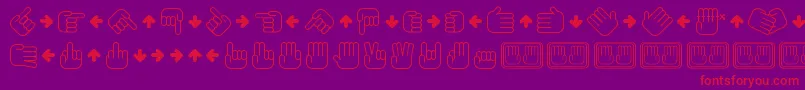 Allmyhan Font – Red Fonts on Purple Background
