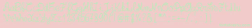 Pwschoolsout Font – Green Fonts on Pink Background