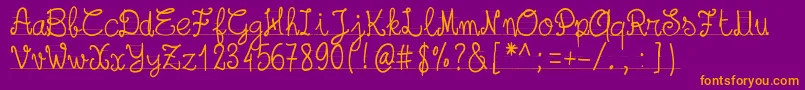 Pwschoolsout Font – Orange Fonts on Purple Background